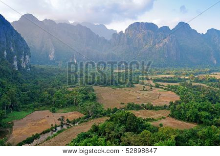 The Beautiful Landscape. Vang Vieng. Laos.