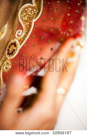 Indian bride in Ghoonghat(veil)