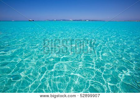 Illetes Illetas turquoise beach in Formentera Balearic Island