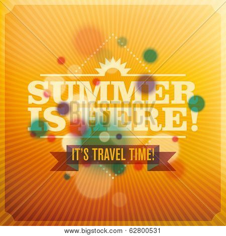 Summer illustration with abstract elements. Vector illustration.