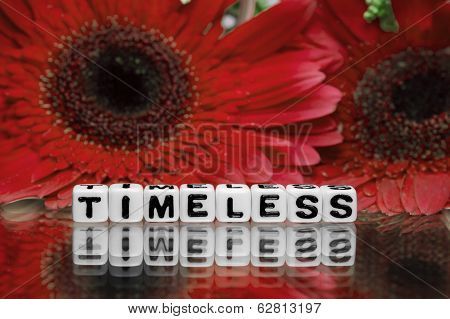 Timeless Text Message With Red Flowers