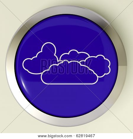 Cloud Button Means Rain Rainy Weather