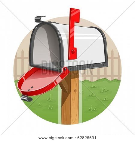Mail box. Eps10 vector illustration. Isolated on white background