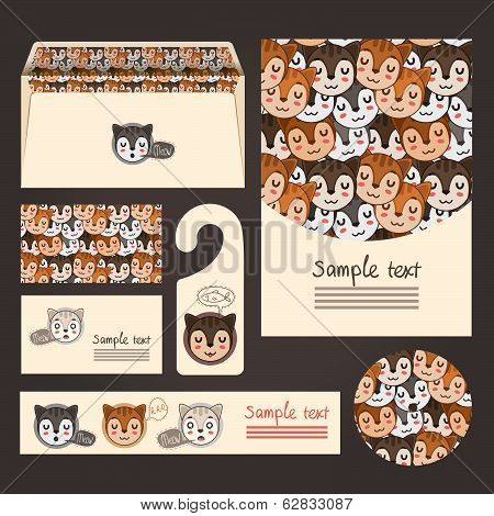 Corporate Identity Templates With Cats