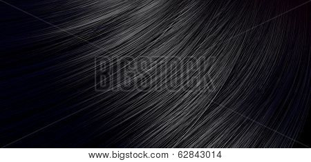 Black Hair Blowing Closeup