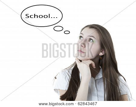 Portrait Of A Girl Thinking