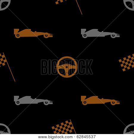 brown automotive icon pattern eps10