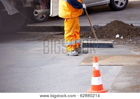Worker In The Street