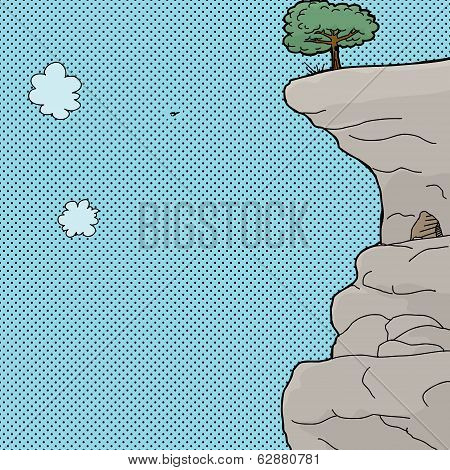 Comic Style Cliff Scene