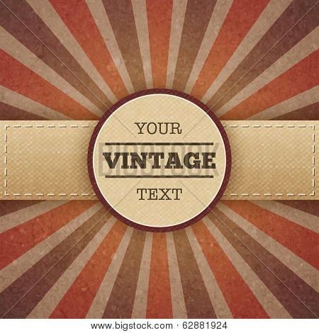 Vintage sunburst promo poster