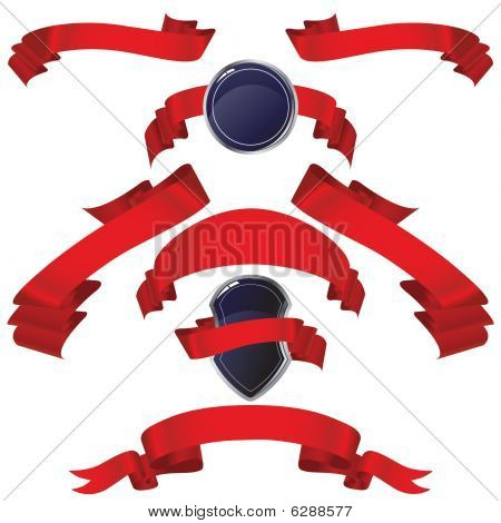 Red Ribbons mit Schilden.