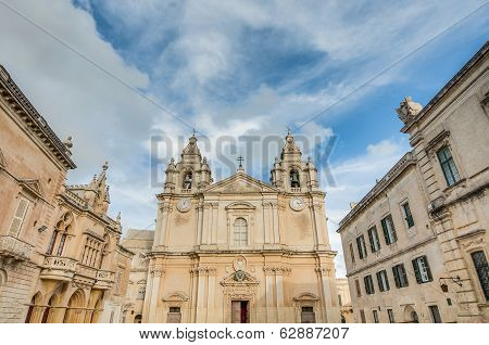 Saint Paul's Cathedral In Mdina, Malta