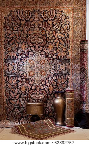 Luxury and beautiful carpets display