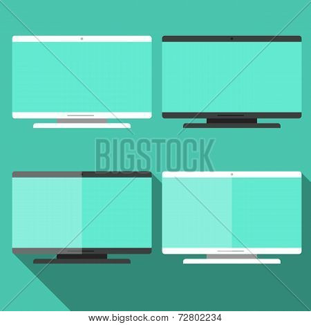 Computer In Flat Style