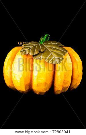 Wood Carved Pumpkins