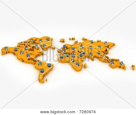 Tietokone Netowork kartalla