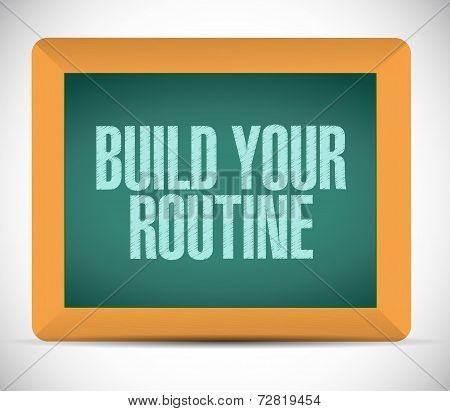 Build Your Routine Message Illustration Design
