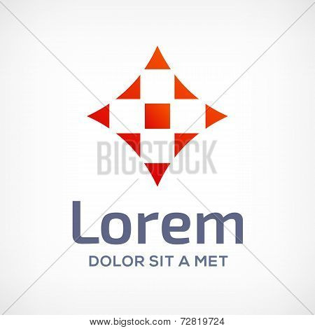 Abstract design logo icon template with cross