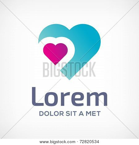 Heart symbol logo icon