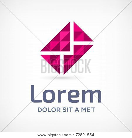 Mosaic e-mail envelope logo icon