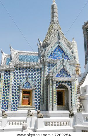 Blå buddhistisk tempel