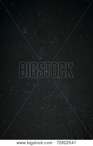 Starfield With Cassiopeia Und Milky Way