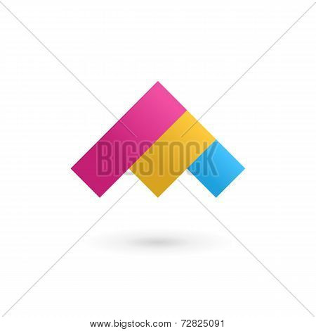 Letter A logo icon design template elements. Vector color sign.