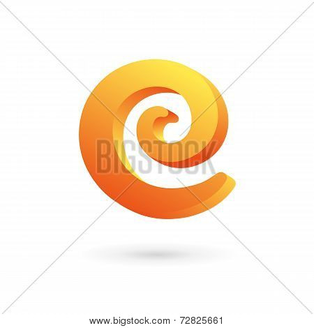 Letter C spiral logo icon design template elements. Vector color sign.