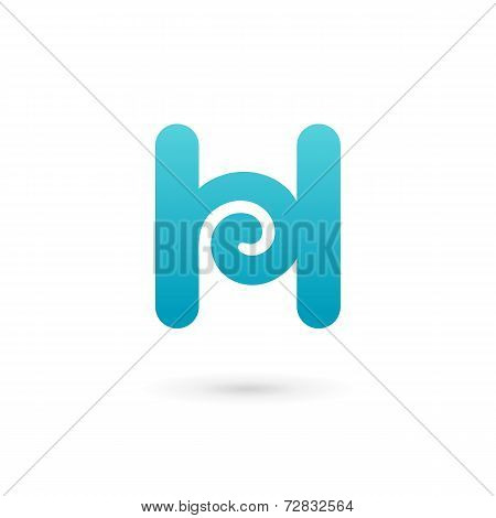 Letter H logo icon design template elements. Vector color sign.