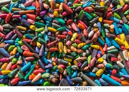 Group Of Colored Broken Pencil Lead