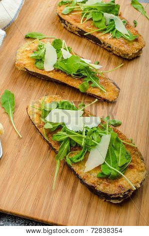 Fried Eggplant, Fried In Parmesan Crust