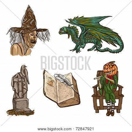 Halloween Avatars - An Hand Drawn Pack