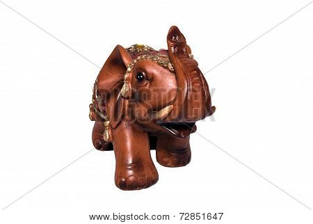 The Elephant Lifts A Trunk