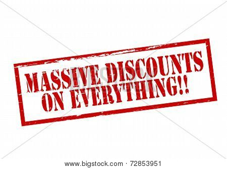 Massive Discounts On Everything