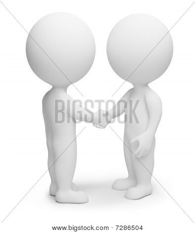 3D små mennesker - Handshake