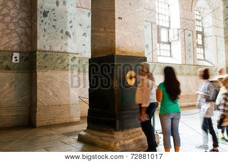 People inside Hagia Sophia