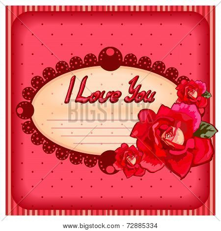 frame with roses