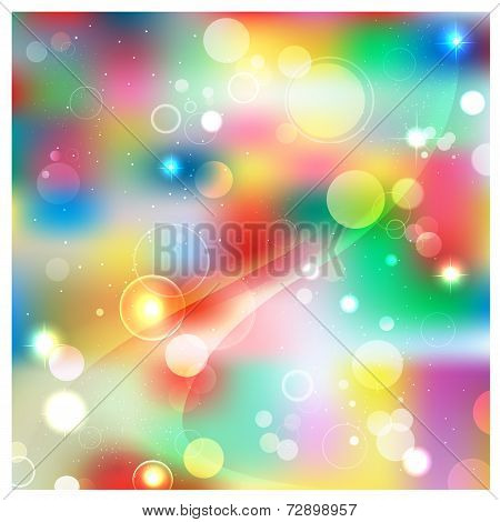 The brightness and the game colored background with flares and rays of light