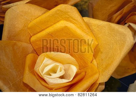 Beautiful Yellow Paper Rose Flower