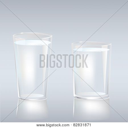 Cups of water