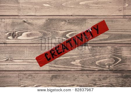 Bonded tape on wooden planks background