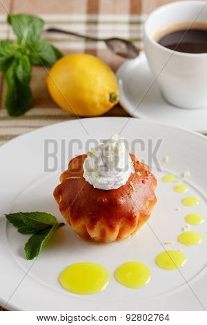 Baba based on Limoncello