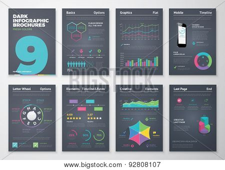 Infographic set with colorful business vector elements