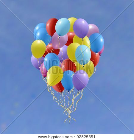 Set Of Colourful Birthday Or Party Balloons