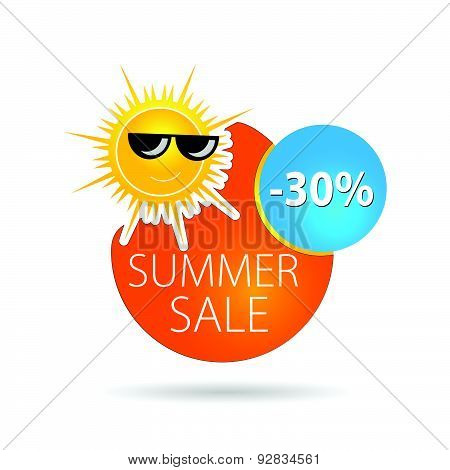 Summer Sale Sun Happy Color Vector