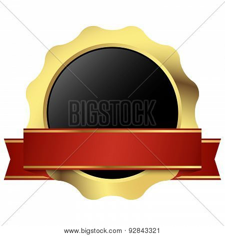 Template Seal Of Quality Gold With Banner