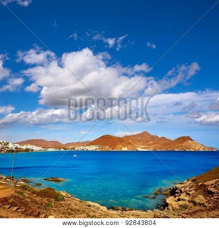Almeria Cabo de Gata San Jose beach and village of Spain