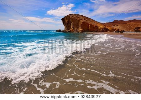 Almeria Playa del Monsul beach at Cabo de Gata in Spain