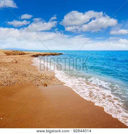 Almeria Mojacar beach in Mediterranean sea of Spain