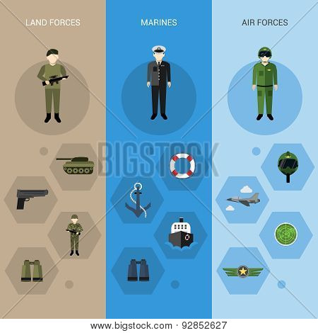 Military Banners Vertical